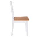 vidaXL Spisestoler 4 stk hvit heltre gummitre