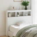  Hodegavl skap med LED hvit 120x17x102 cm 8721012465046