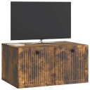  Vegghengt TV skap Røkt Eik 59,5 x 41 x 30 cm Konstruert tre
