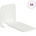vidaXL Flytende hylle med hylle 8 pcs Hvit 6 x 10,8 x 6,6 cm