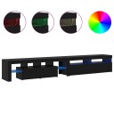  TV skap 2 pcs Svart eik 260 x 36.5 x 40 cm Konstruert tre