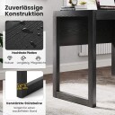 Svart databord med oppbevaringsskap – plassbesparende design