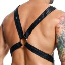 MaleBasics DNGEON Cross Chain Body Harness - Svart