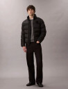 Calvin Klein Jeans Ls Nylon Monogram Puffer Jkt   Black   S