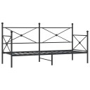 Dagseng uten madrass svart 90x200 cm stål