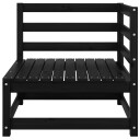 vidaXL Hagesofa 2-seters med puter svart heltre furu