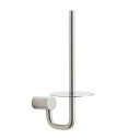 Reservepapirholder sort krom - Reservepapirholder m/plade sort krom