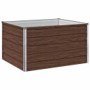 vidaXL Hevet Hagebed Svart 100 x 80 x 55 cm kaldvalset stål