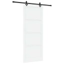 vidaXL skyvedør med tilbehør sett Hvit 93x232 cm Solid Tre Furu