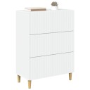 vidaXL Skuffeskap Hvit 66 x 34,5 x 90 cm Konstruert tre