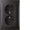 Hager Stikkontakt 47911919 2-Veis, Innfelt, For Veggboks, S.1 Hvit