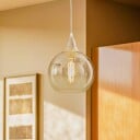 Eko-Light Hengelampe Monte av glass 1 lyskilde sølv