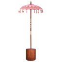vidaXL Balinesisk parasoll med base 2 stk. Rosa