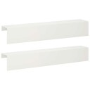 vidaXL Kantprofil til hage 2 stk. 100 x 20 x 15 cm Stål Hvit