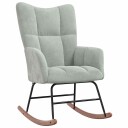 vidaXL Gyngestol Lysegrå 78 x 61 x 98 cm Fløyel