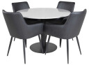 Venture Design Razzia & Comfort spisegruppe Grå/svart 4 st stoler & bord 106 cm