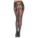 Leg Avenue Crotchless SpandexStrømper M/ Sløyfe Og Backseam One Size