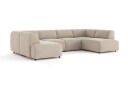 Torvasen 6 seters sofa med dobbeldivan i stoff   Beige