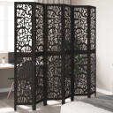  Romdeler 6 paneler svart heltre keisertre 8721012074606