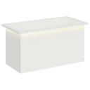 vidaXL Hageplantekasse med LED Hvit 40 x 80 x 40 cm Stål