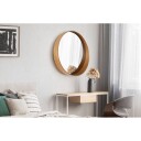 Aldrosin vegghengt speil Rund 80 cm   Hvit