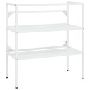 vidaXL Badehylle hvit 79x38x83 cm jern