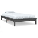 vidaXL Sengeramme grå 90x190 cm heltre furu 3FT Single