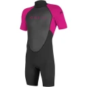 O'Neill Reactor 2mm Back Zip Short Sleeve Spring, kort våtdrakt, junior 12 BLK/BERRY