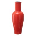 Bigbuy Home Vase 21,5 X 21,5 X 52,5 Cm Keramikk Oransje