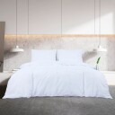 vidaXL Sengesett hvit 240x220 cm lett mikrofiber