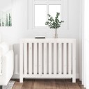Radiatordeksel hvit 108,5x19x84 cm heltre furu