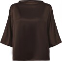 Ahlvar Gallery Tori Satin Tee   DARK BROWN   XL