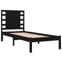 vidaXL Sengeramme svart heltre furu 100x200 cm