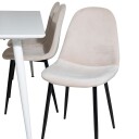 Spisegruppe Venture Home Pobbie med 6 Stoler Fløyel