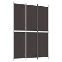 vidaXL Romdeler 3 paneler brun 150x220 cm stoff