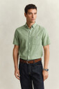 Gant Regular fit kortermet skjorte i bomullslin HERB GREEN L