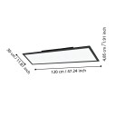 Eglo Salobrena-Z panel svart 120x30 TW Zigbee Bluetooth