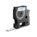 Dymo D1 Merketape 12mm Blå/Hvit - 7m, Selv-Adhesiv