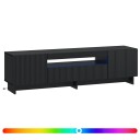vidaXL LED TV skap Svart Konstruert tre