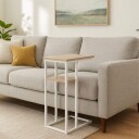 C formet sidebord med 2 hyller – Sofa & Bed Companion