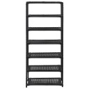 vidaXL Skostativ svart 50x30x120 cm polyrotting