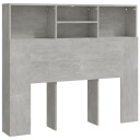 vidaXL Sengegavlskap betonggrå 120x19x103,5 cm