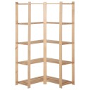 vidaXL Hj?rnehylle 5 etasjer 82,5x82,5x170 cm heltre furu