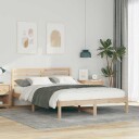  Sengestamme med hodegjerde Brun 140 x 220 cm Heltre furu