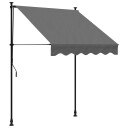  Uttrekkbar markise antrasitt 150x150 cm stoff og stål 368737