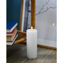 Sille LED-lys, oppladbart, Ø75 H200, hvit