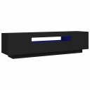 vidaXL TV-benk med LED-lys svart 160x35x40 cm