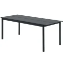 Muuto Linear Steel Spisebord 200X75 cm Anthracite Black