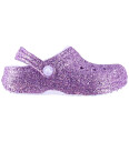 Crocs Purple Moon Classic Lined Chunky Glitter 23 24