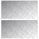  Sjekkplater 2 pcs sølv 60 x 30 cm Aluminium